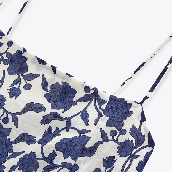 NWT Zara Floral Printed Cotton Dress - 2183/072 - Picture 7 of 11